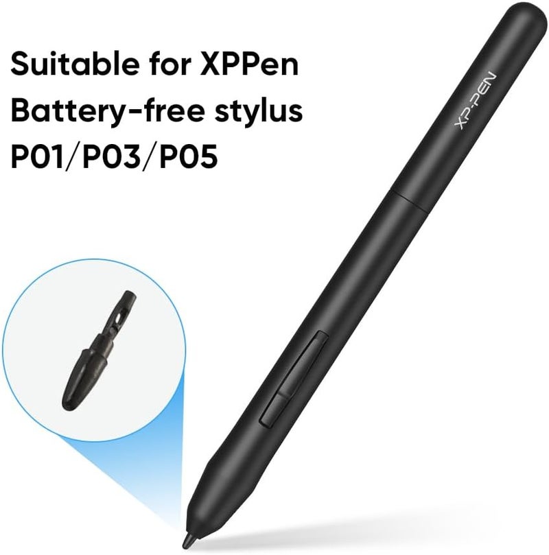 XPPen 20 Pack Replacement Nibs Compatible for Pen Stylus P01/P03/P05 Suitable for Drawing Tablet Deco 640 Star G640 StarG430S Deco01 V2 Deco01 V3 Deco mini7W mini7 mini4 Deco Fun - Image 2